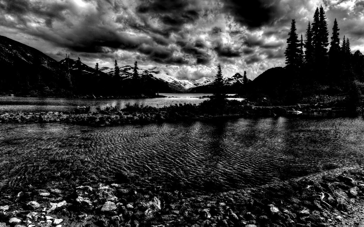 Горная река обои