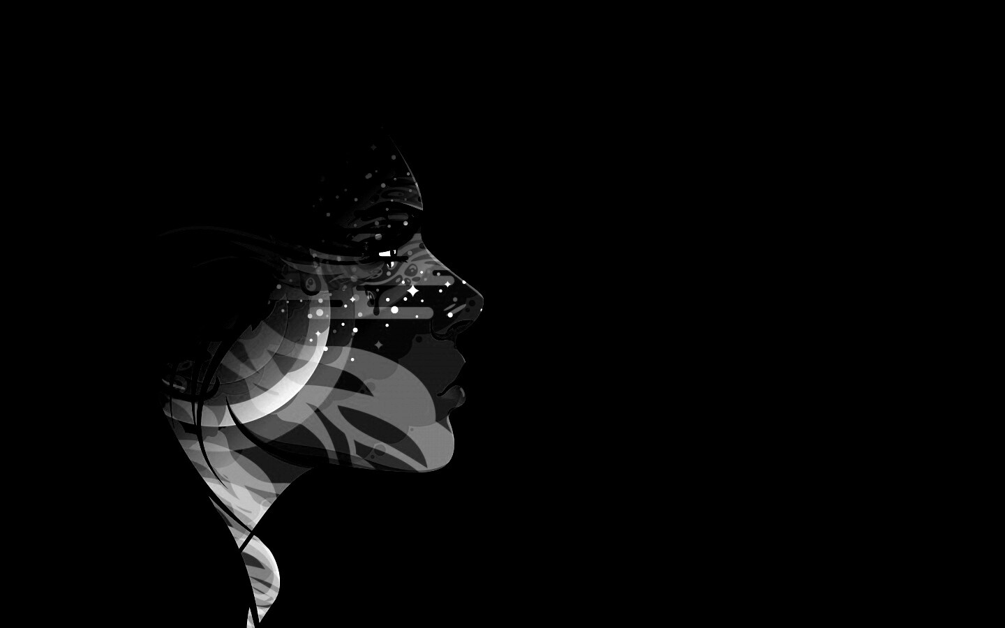 Профиль девушки обои