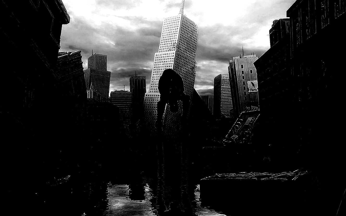 Постапокалиптический город обои
