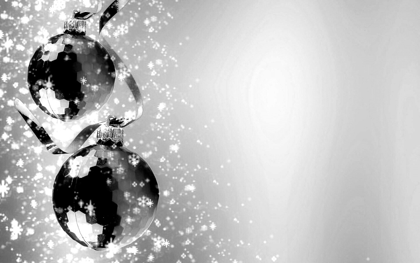 Синие новогодние шары обои