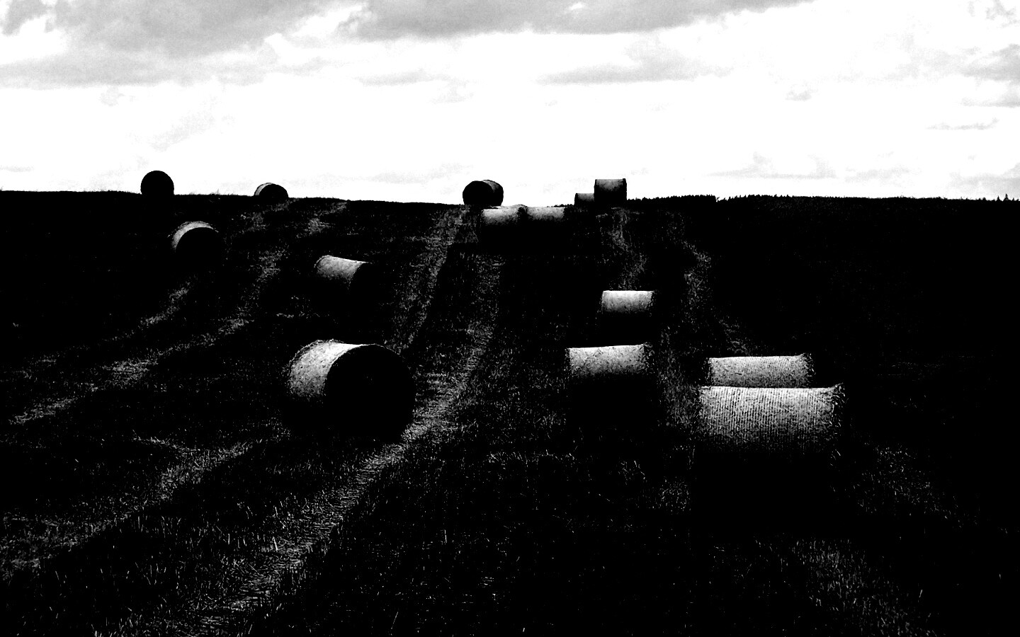 Уборка сена с поля обои