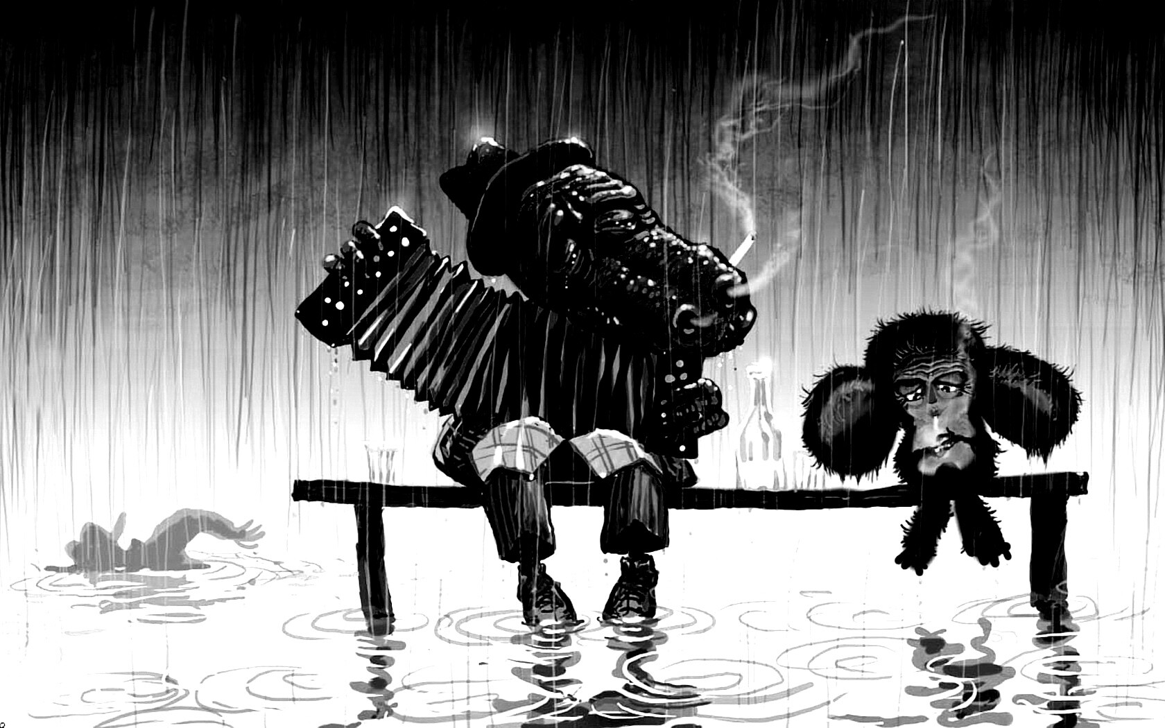 Гена и Чебурашка обои