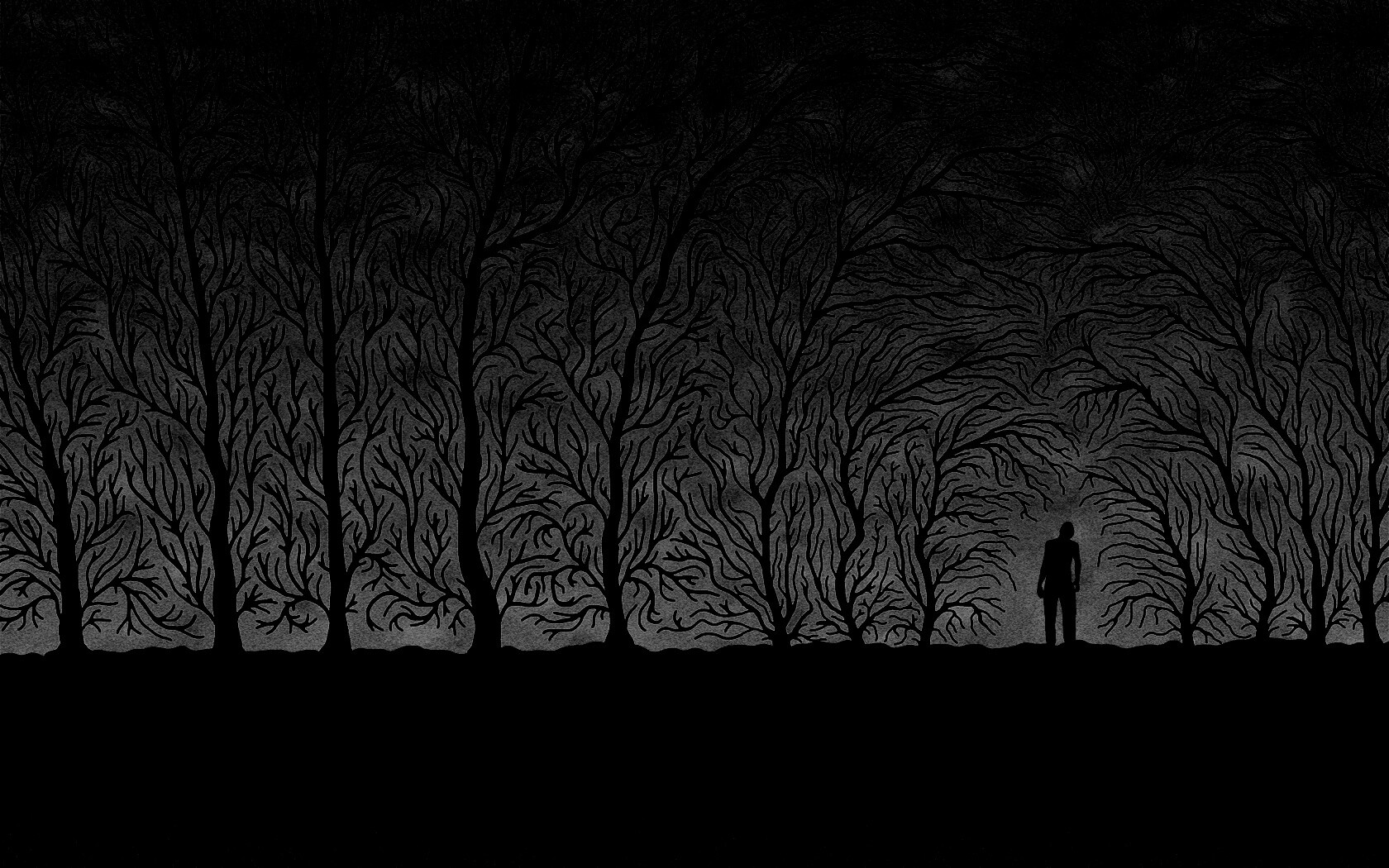 Смыкающиеся деревья обои