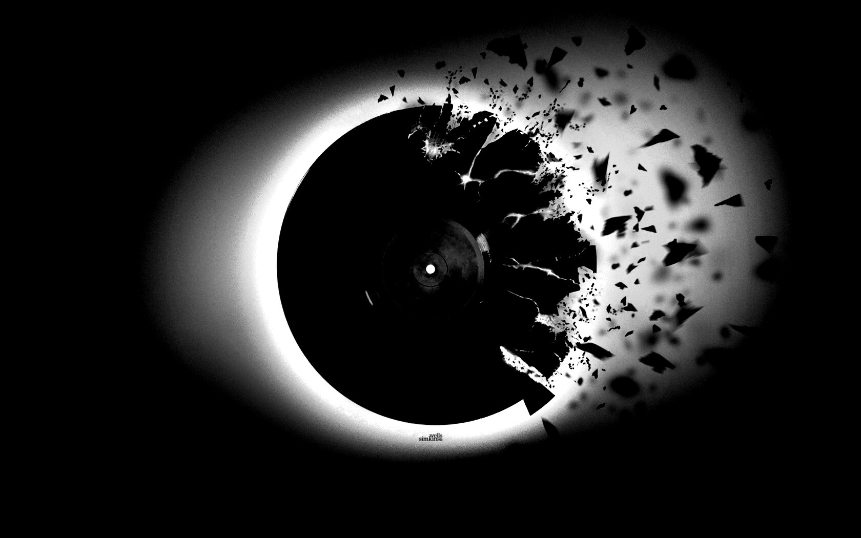 Разрывающийся винил обои