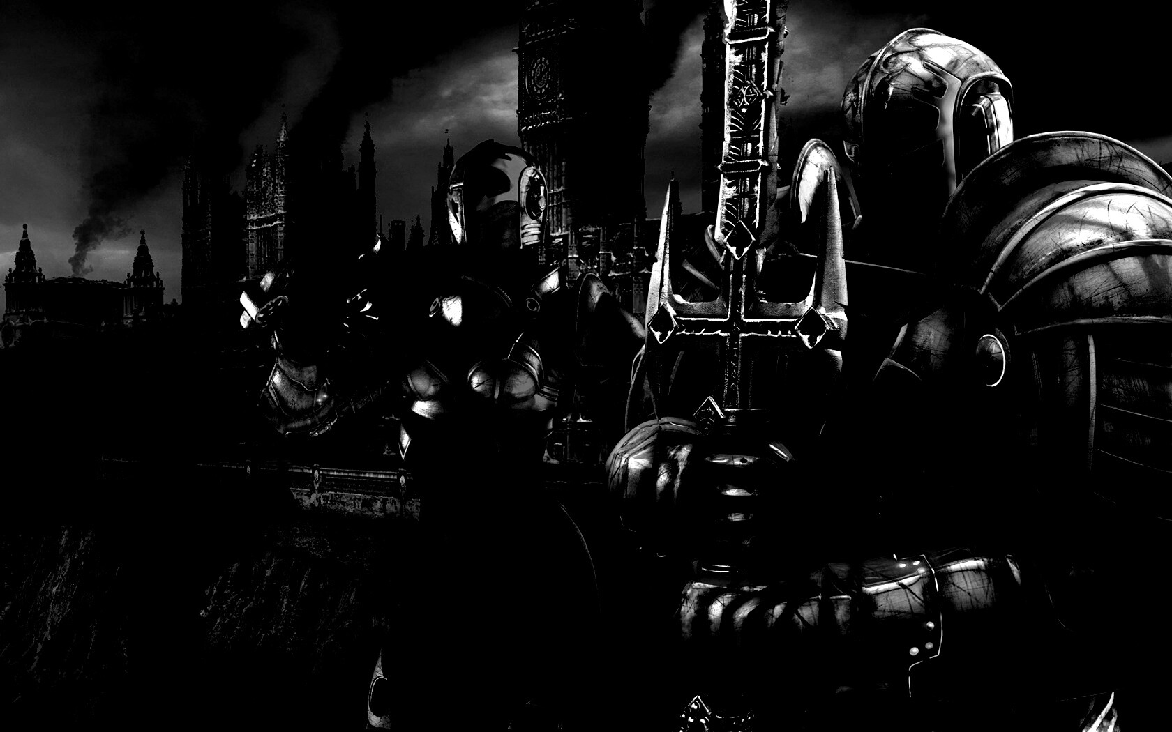 Постапокалиптический Лондон из игры обои