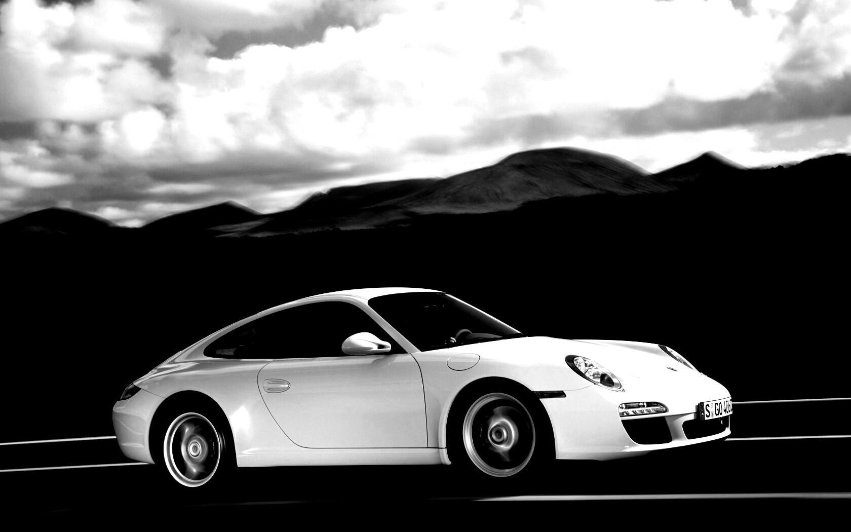 Белый порш обои