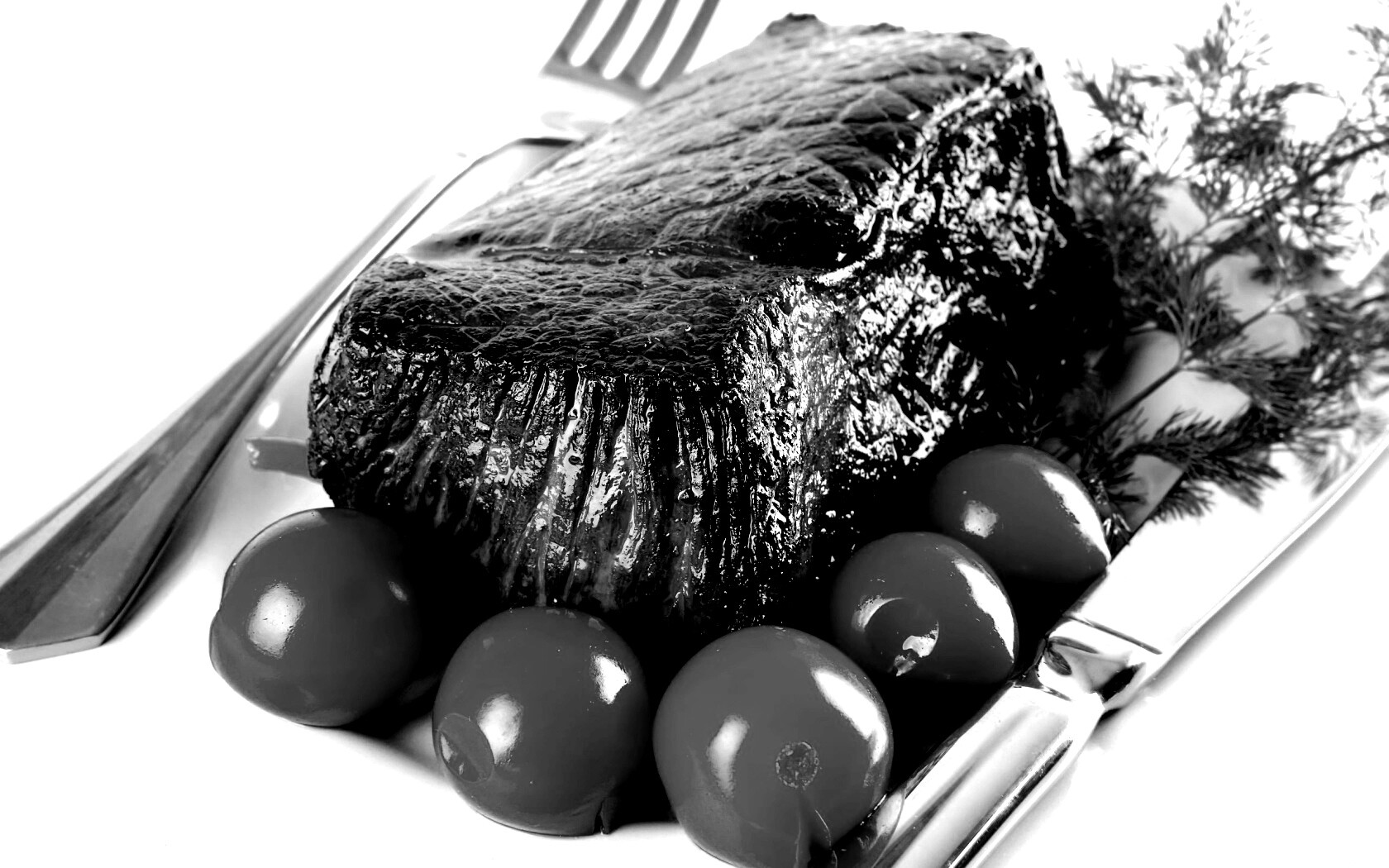 Стейк с помидорами обои