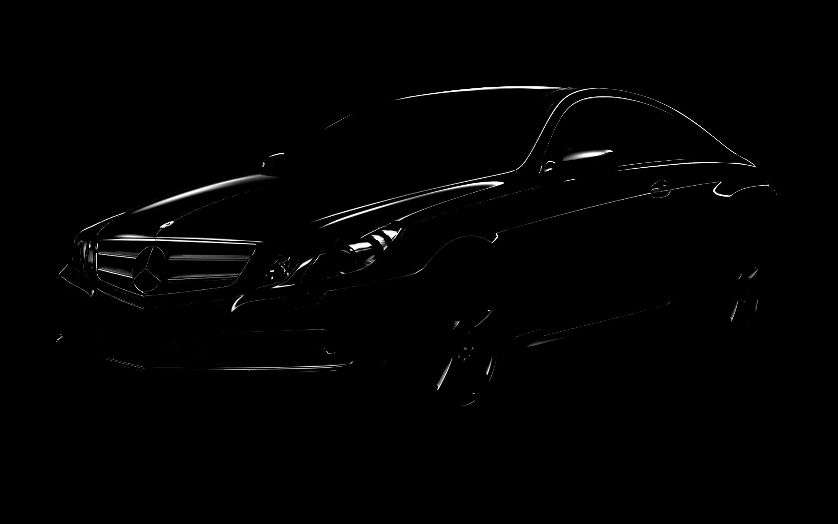 Черный Мерседес обои