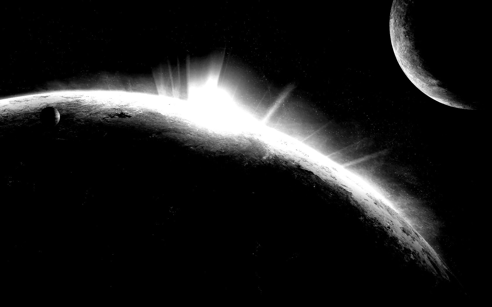 Восход над планетой обои