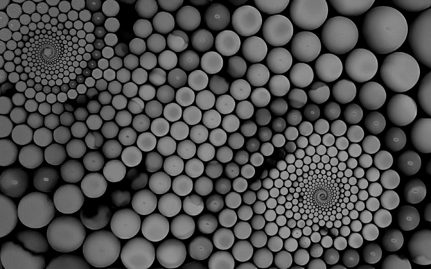 Радужные спирали из шариков обои