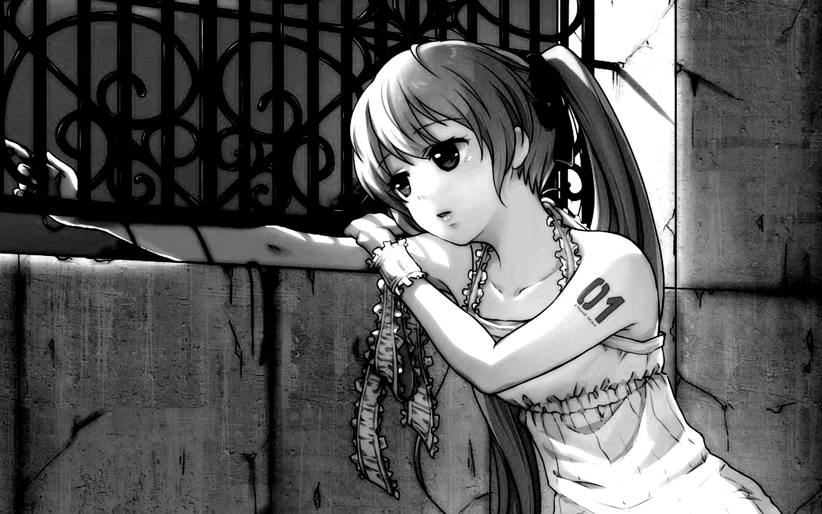 Девушка грустит обои