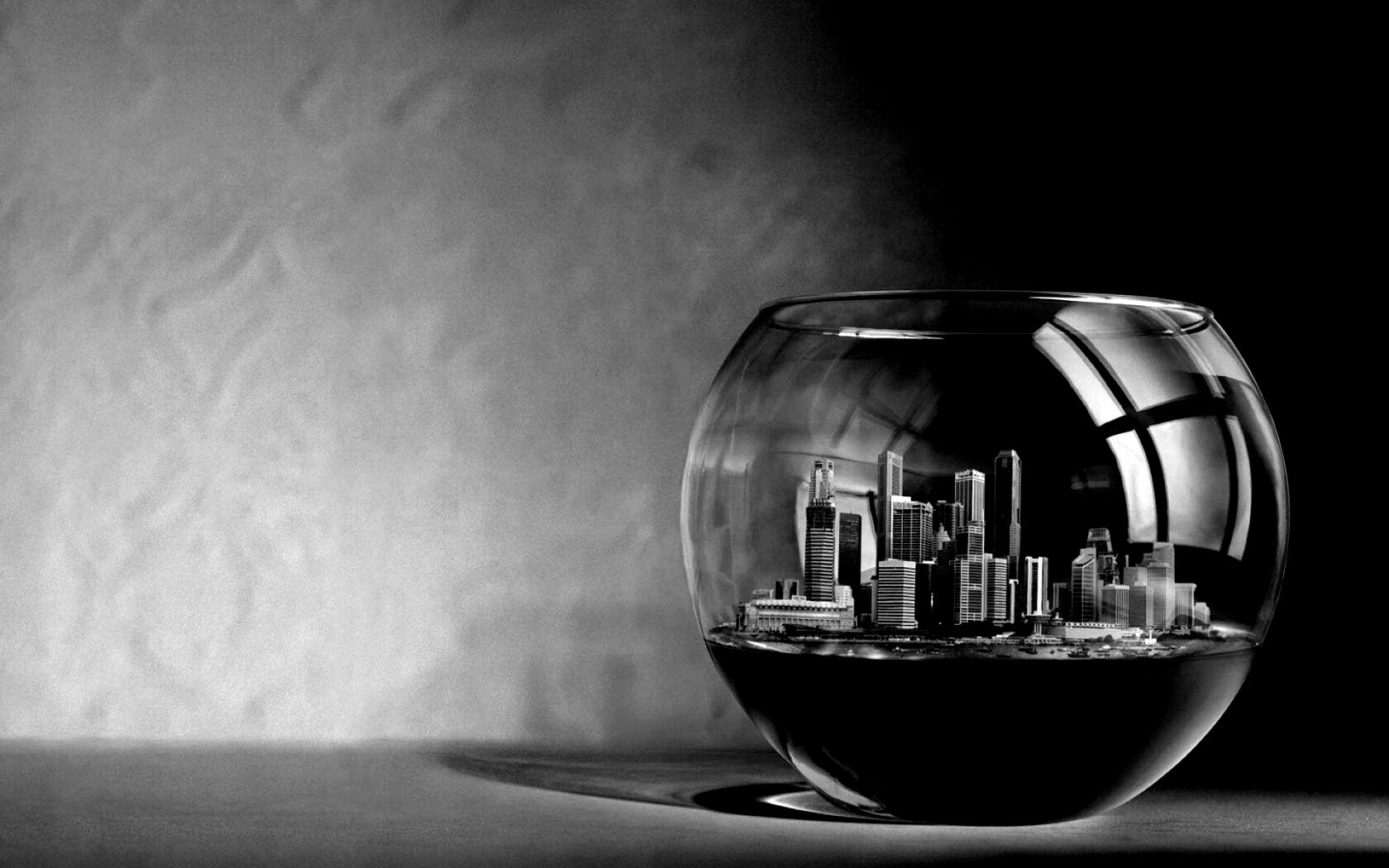 Город в аквариуме обои