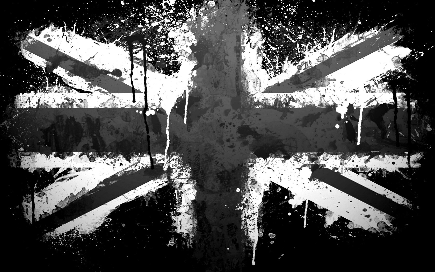 Британский флаг нарисованный краской обои