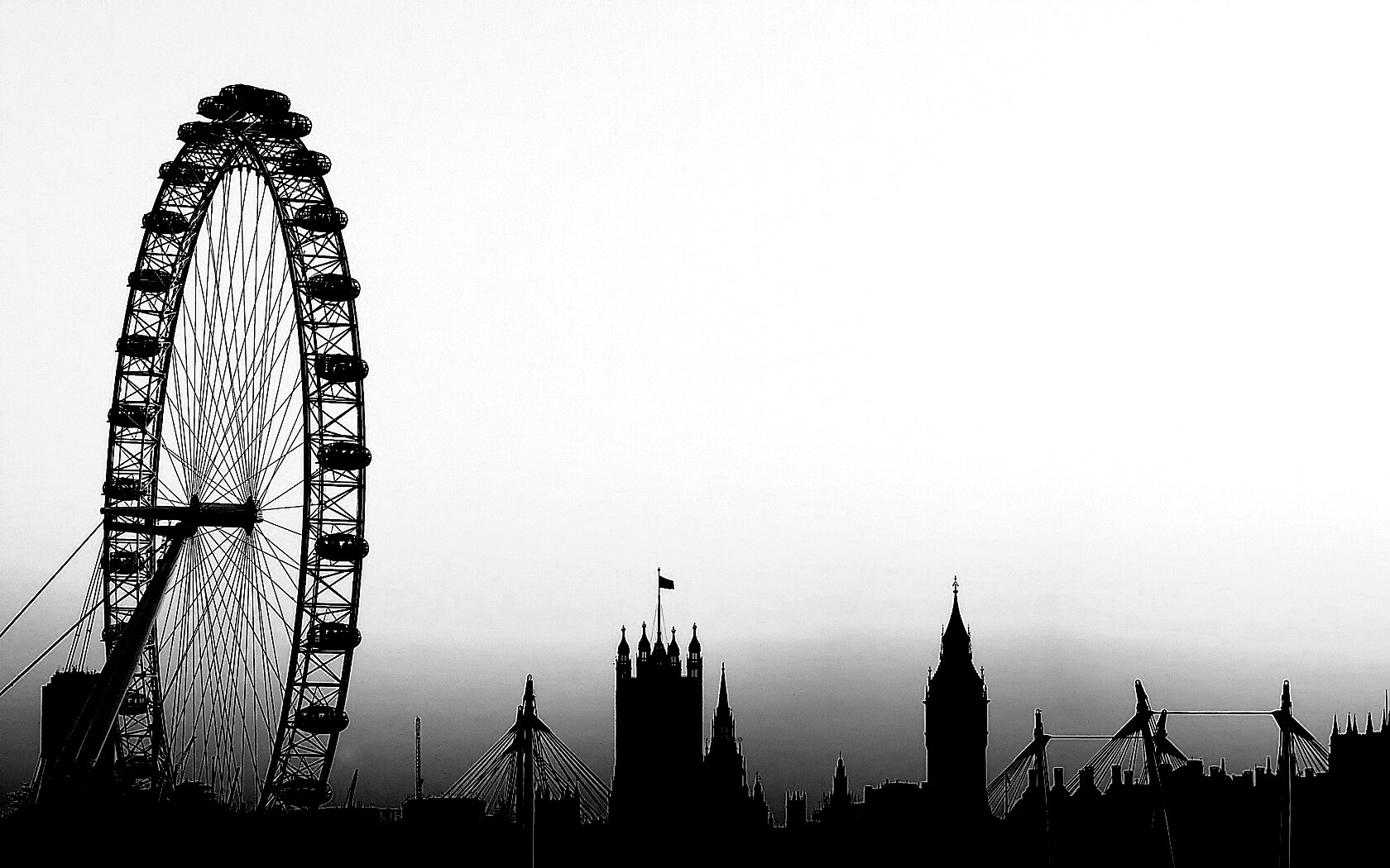 Силуэт Лондона обои
