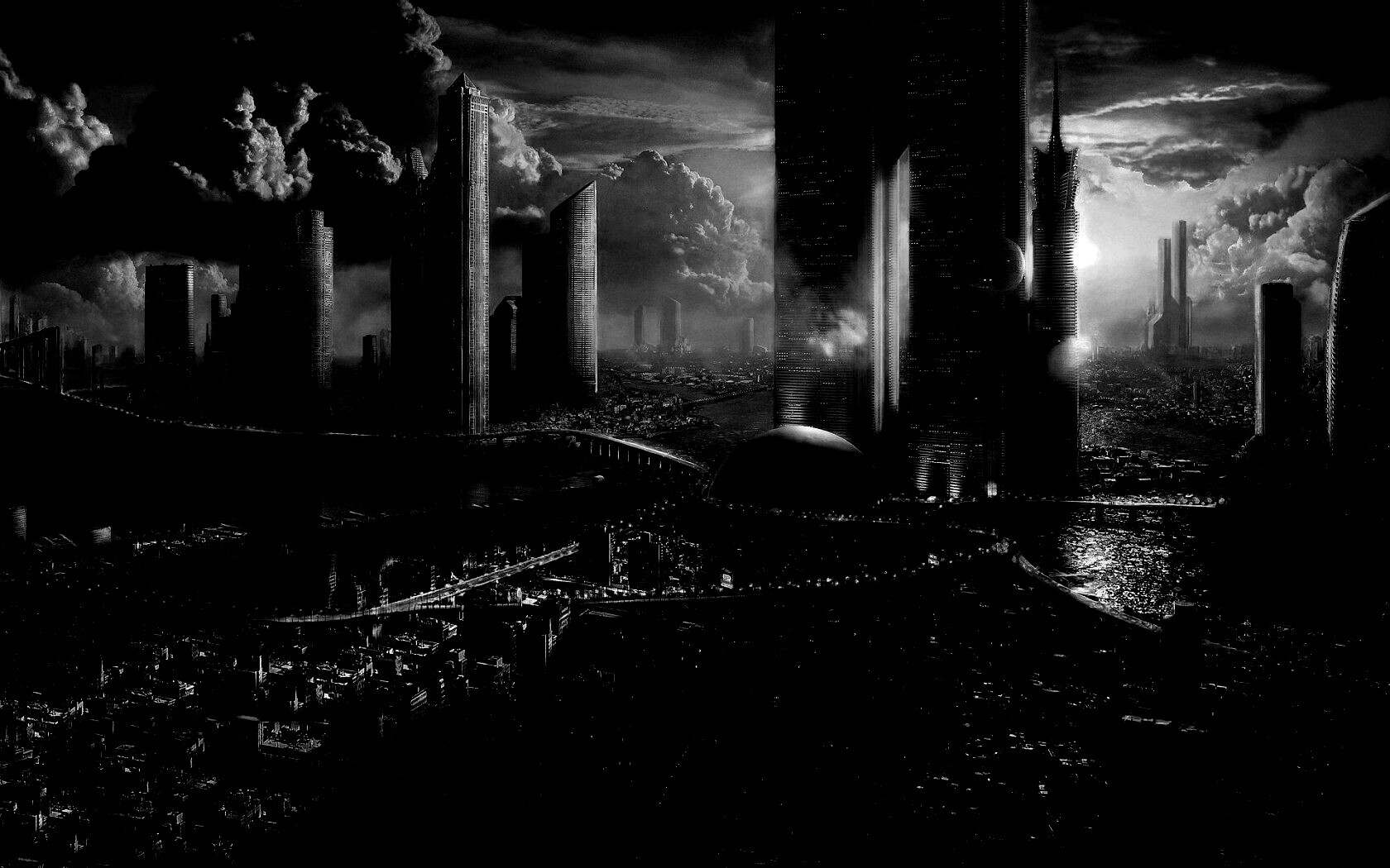 Город будущего обои