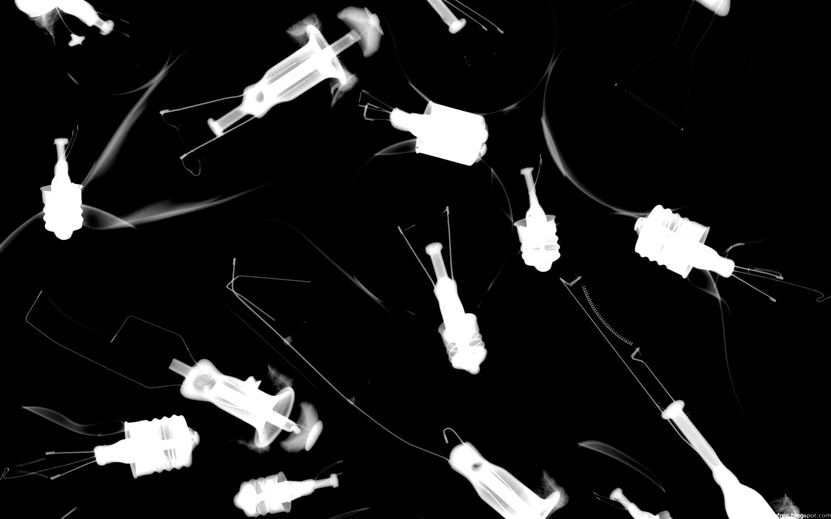 Лампочки под рентгеном обои