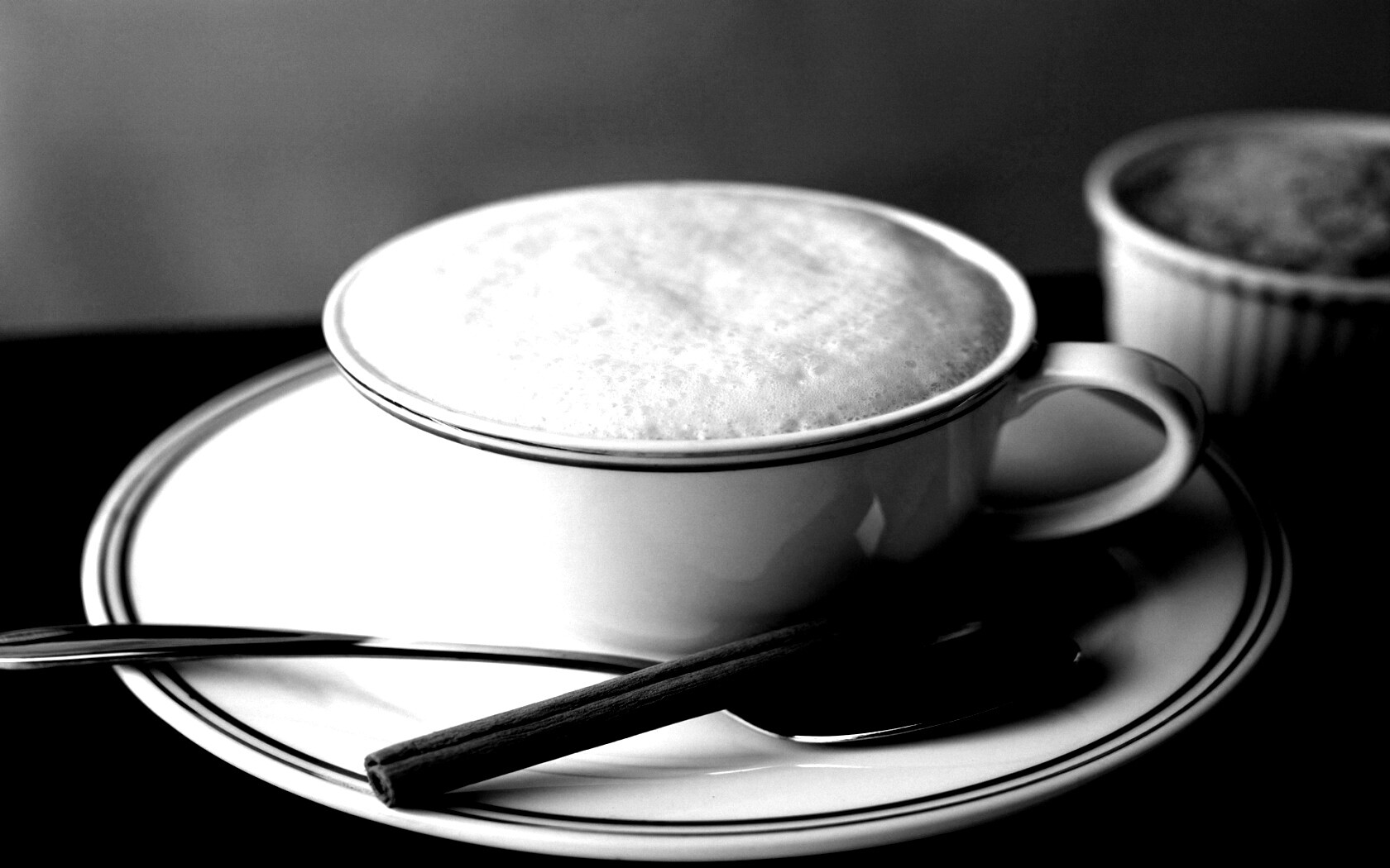 Чашечка кофе с корицей обои