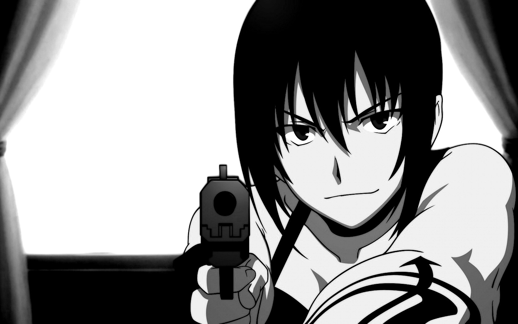 Девушка с пистолетом обои