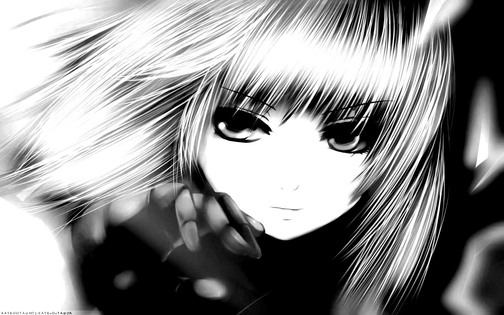 Девушка с голубыми волосами обои