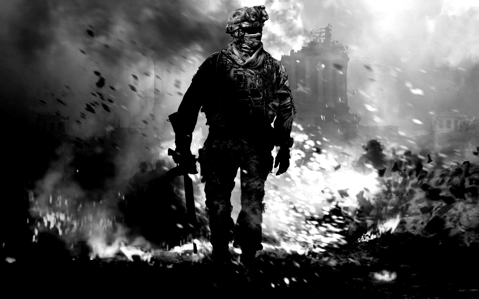Солдат из modern warfare 2 обои