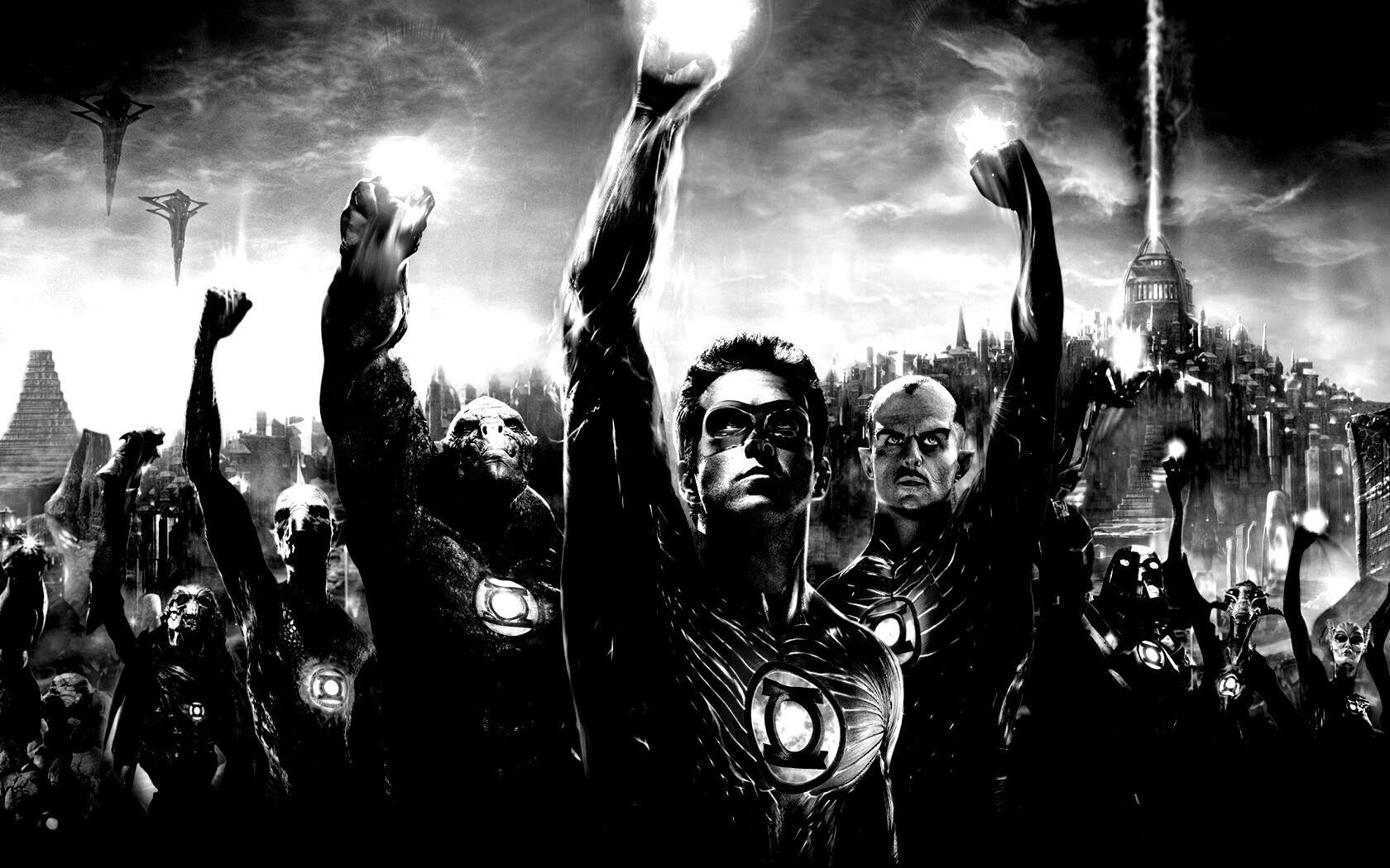 Зеленый фонарь обои