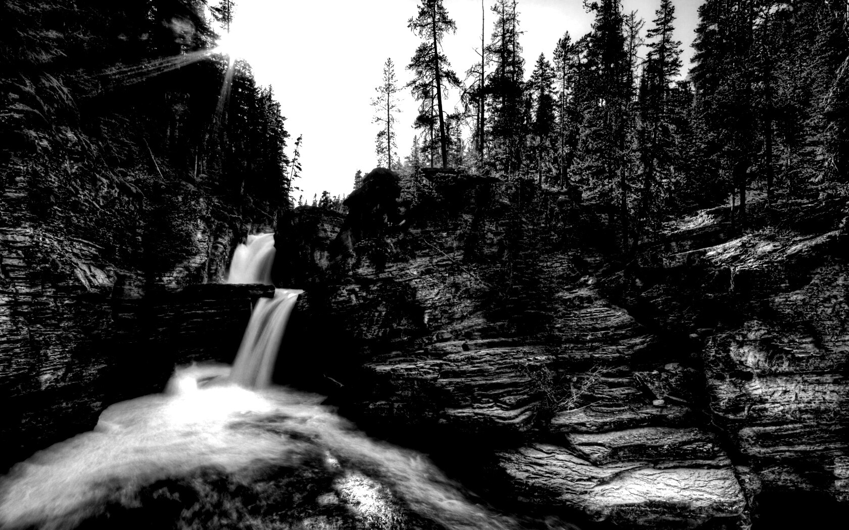 Горные водопады обои