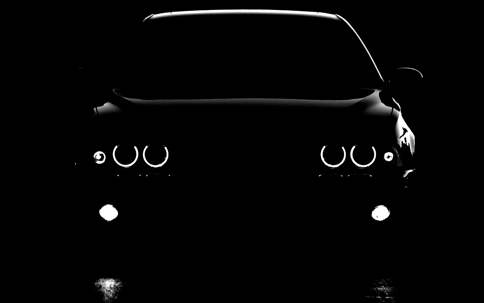 Чёрный BMW обои