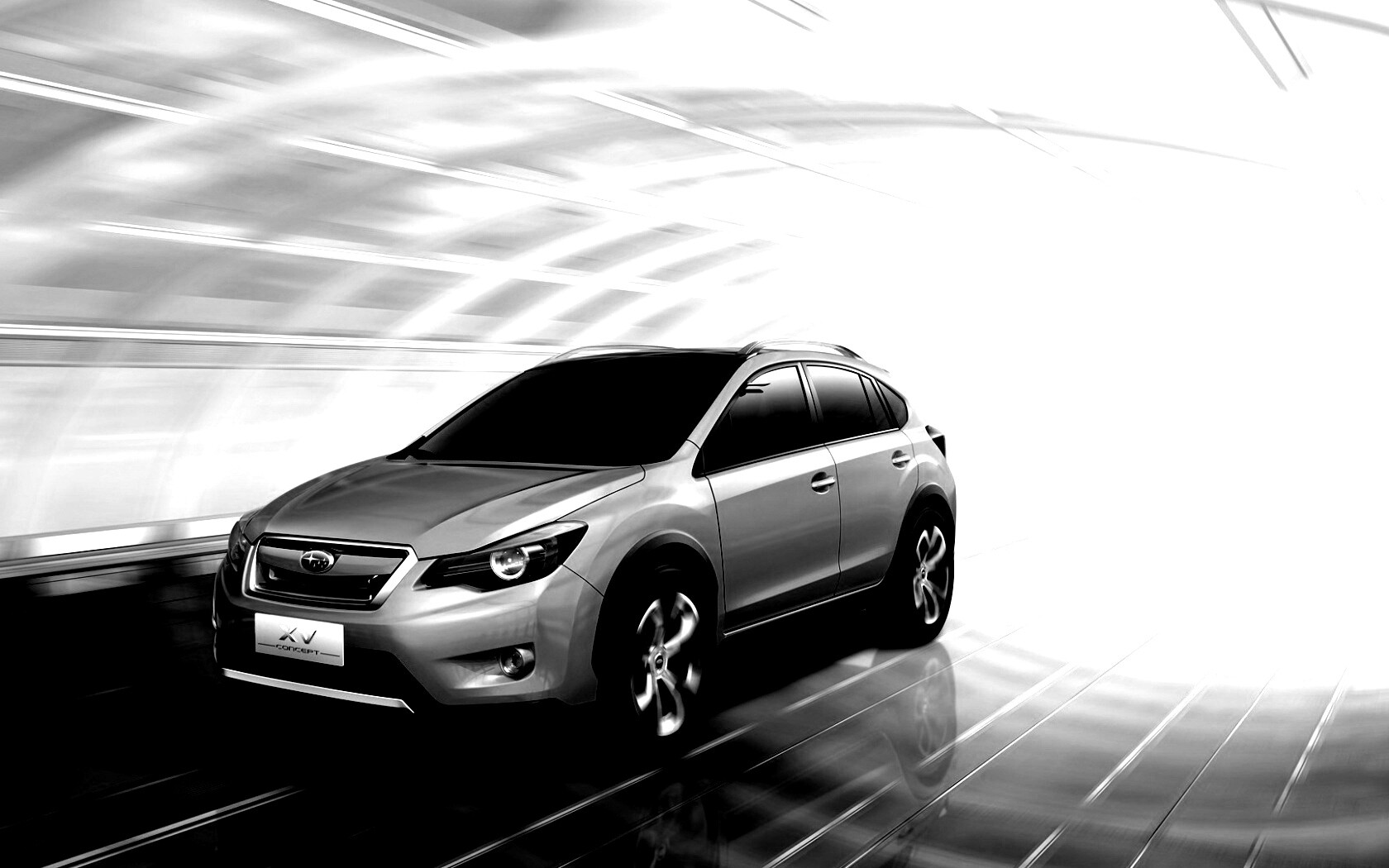 Субару в тоннеле обои