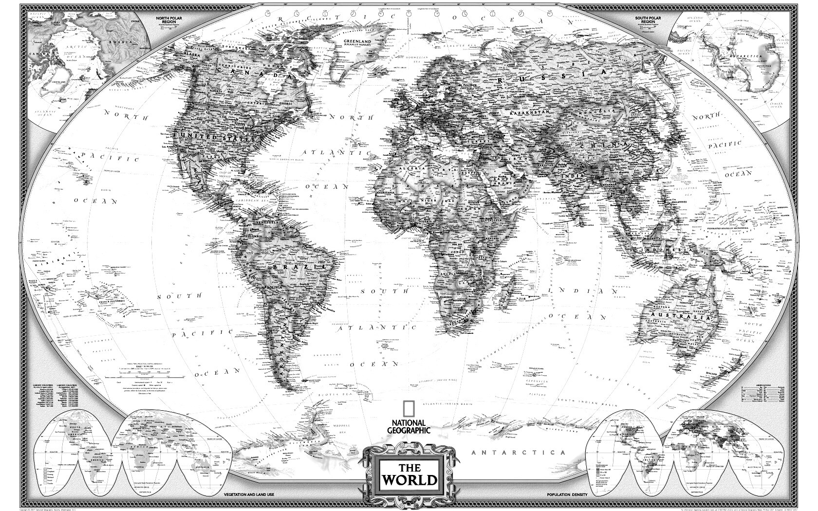 Карта мира от National Geografic обои