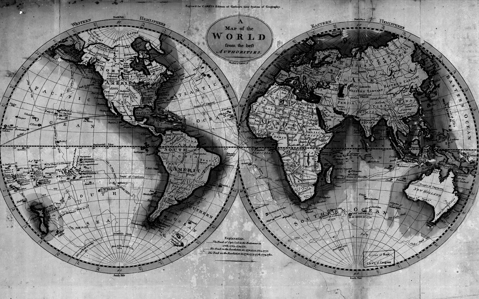 Старинная карта мира обои
