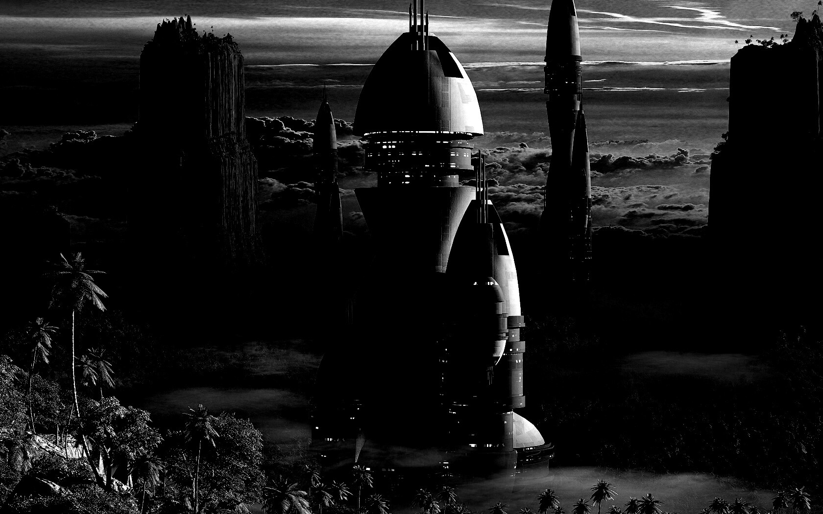 Город будущего обои