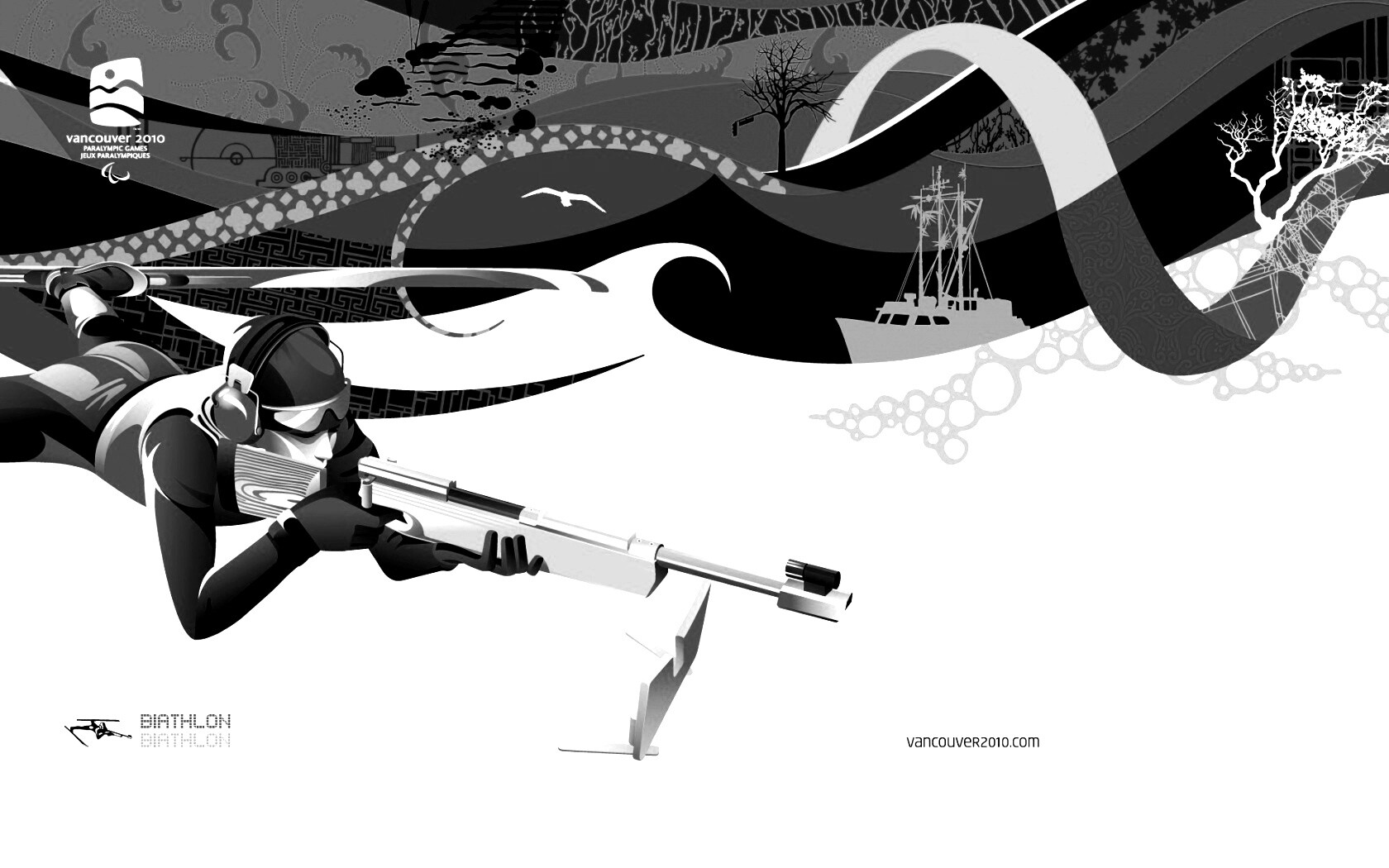 Олимпиада в Ванкувере 2010: Биатлон обои