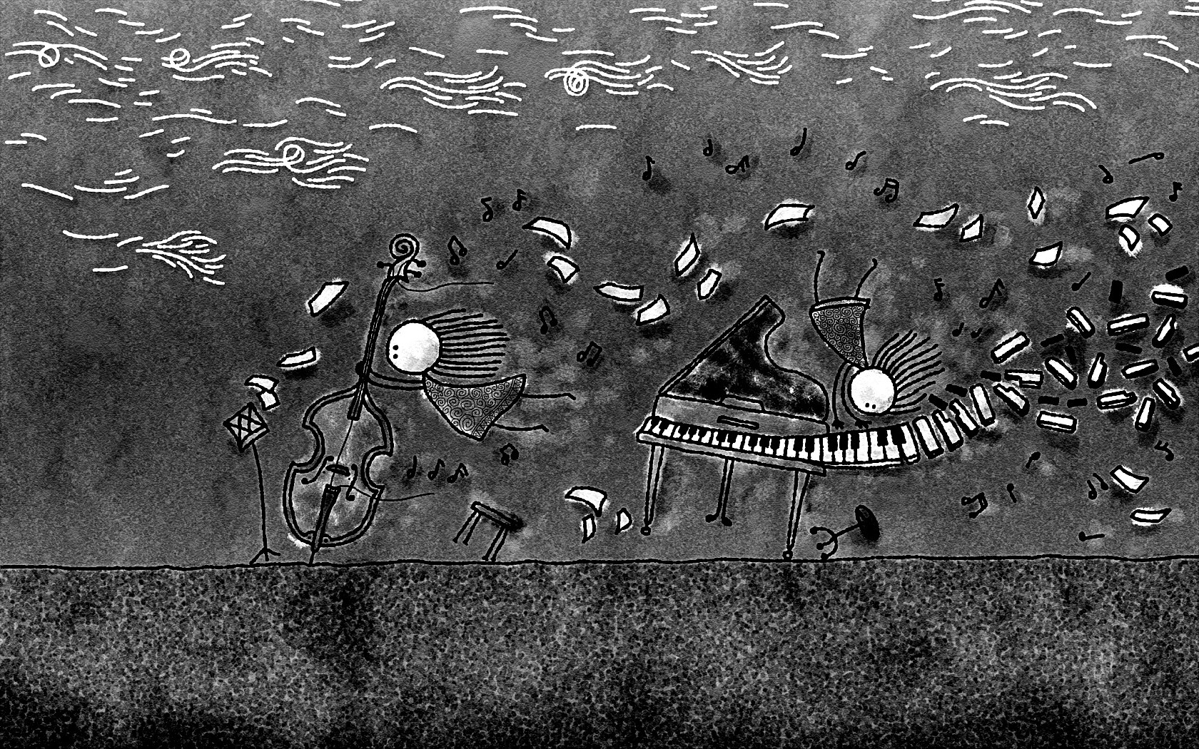 Воздушная инструментальная музыка обои