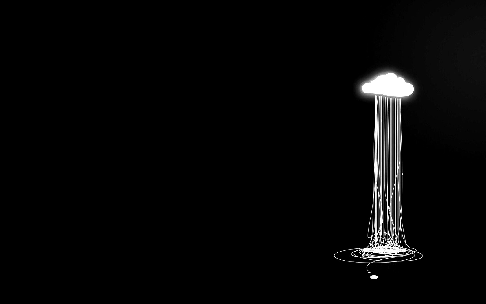 Тучка изливается нитями обои