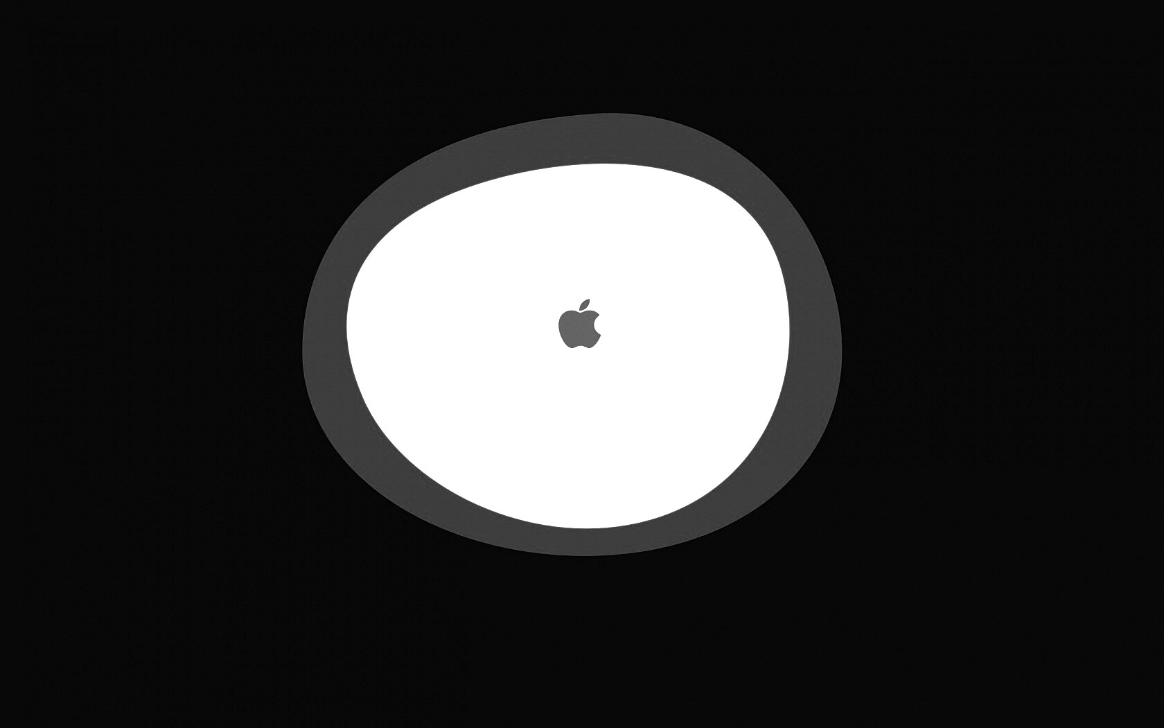 Apple в белом круге обои