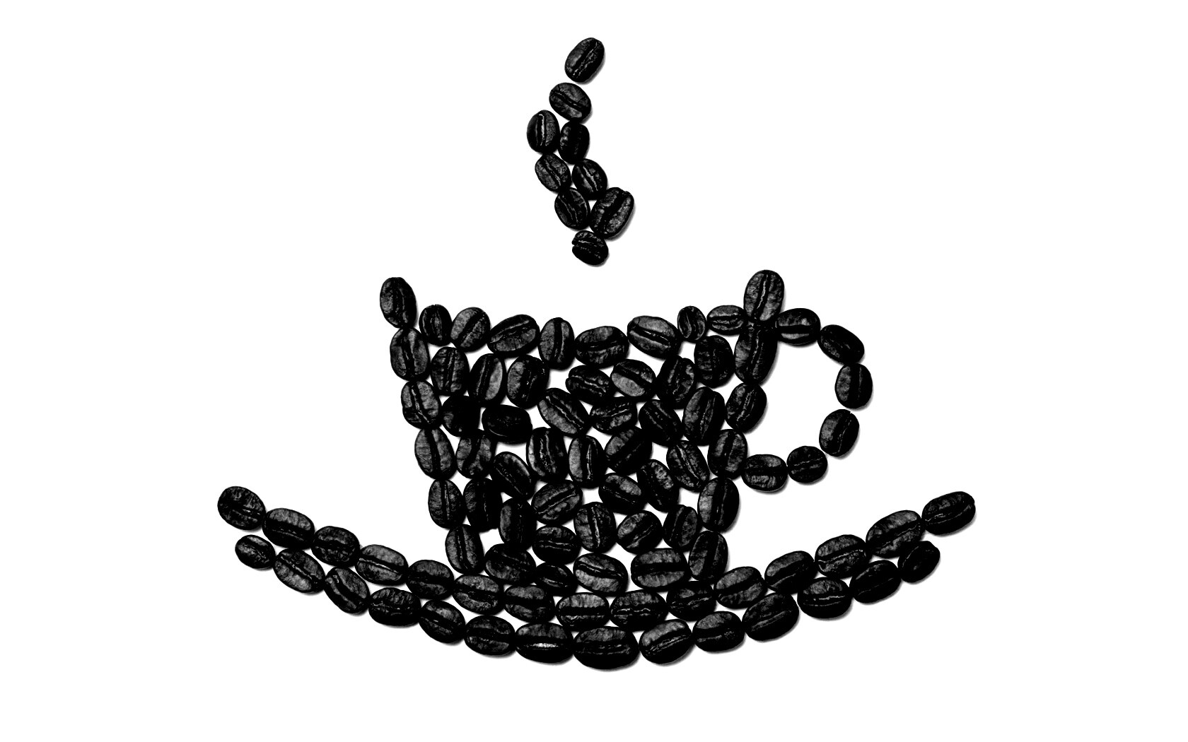 Картина из кофейных зёрен обои