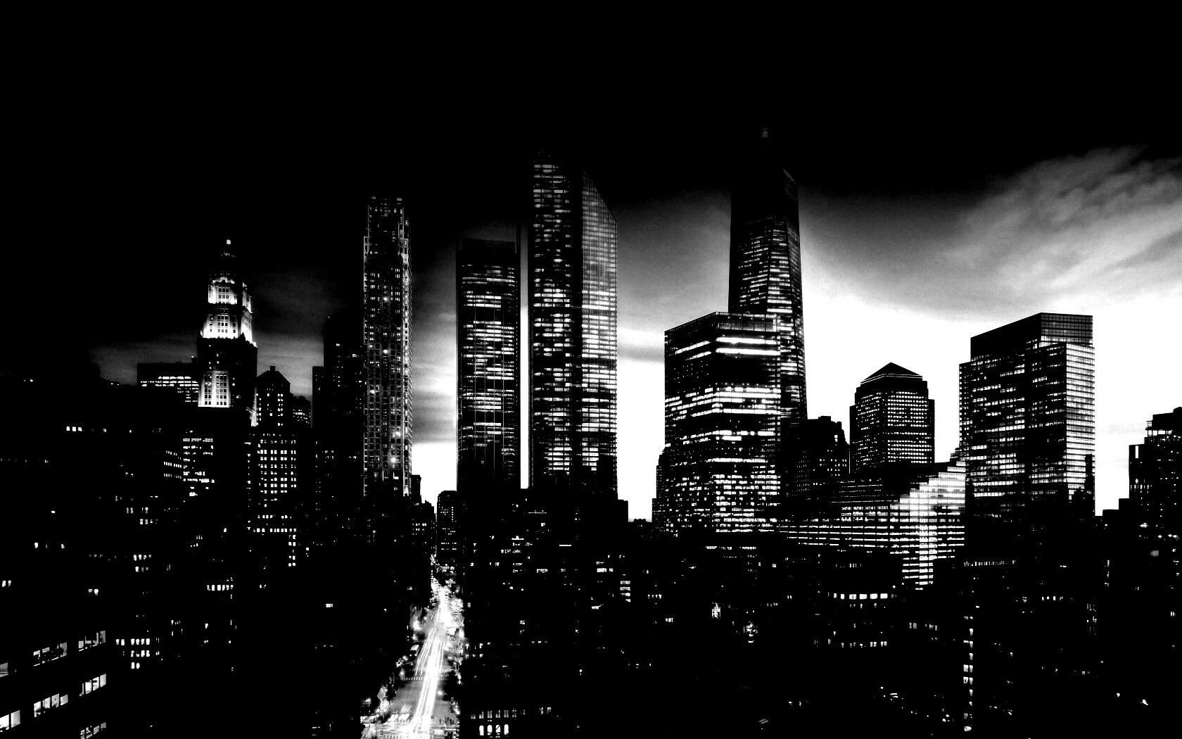 Ночной город обои