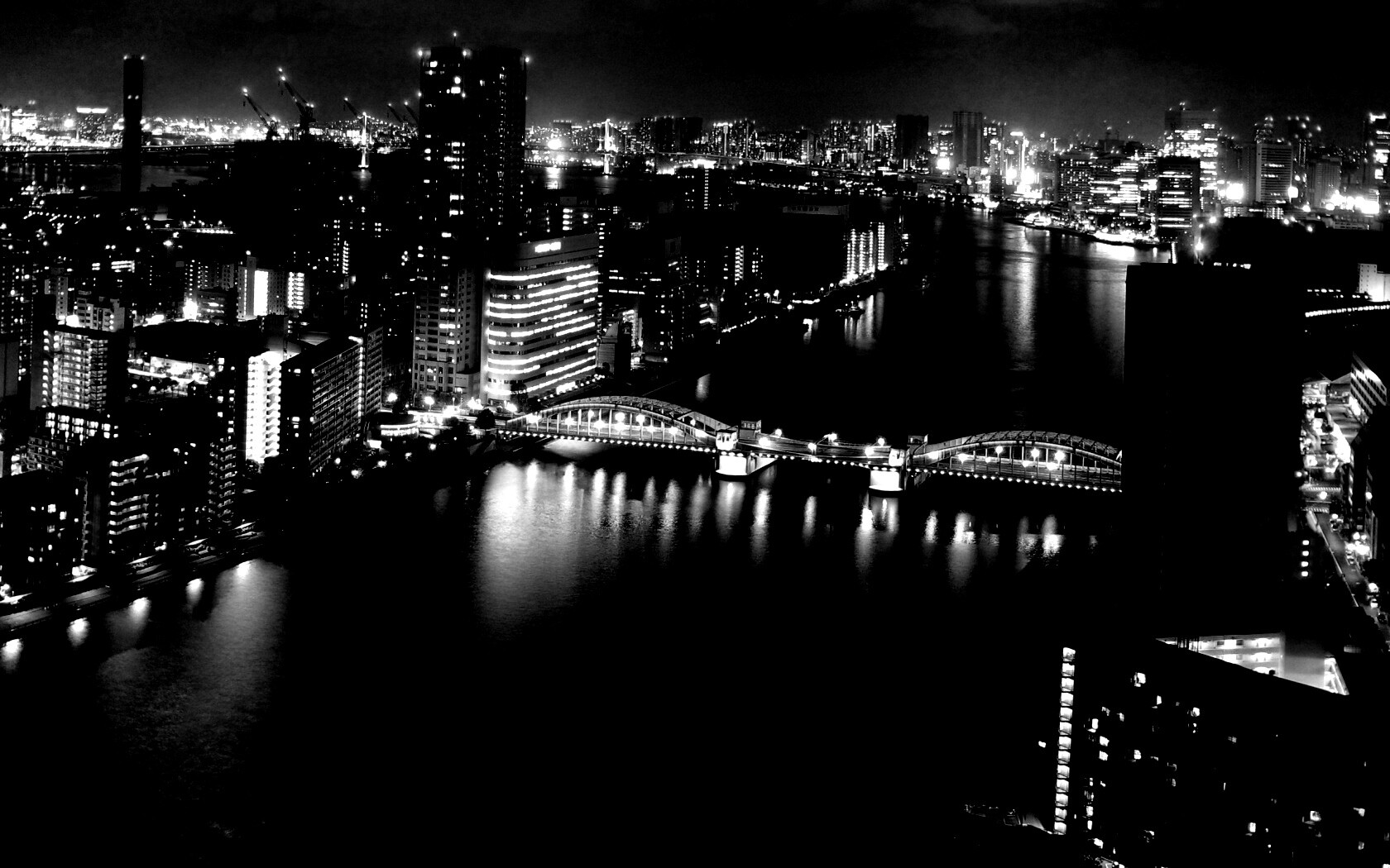 Ночной город обои