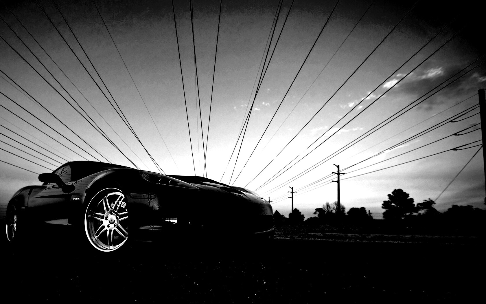 Чёрное авто обои