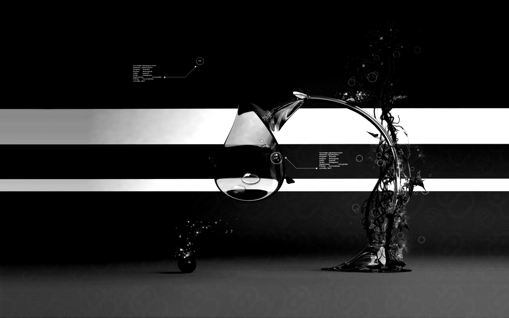 Футуристическая стеклянная лампа обои