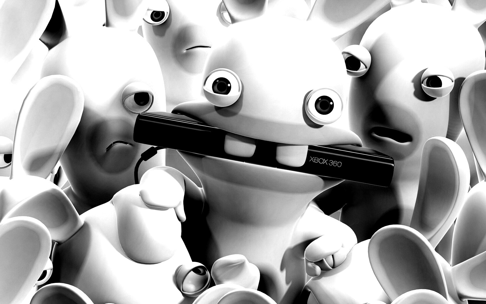 Кролик грызет кинект обои