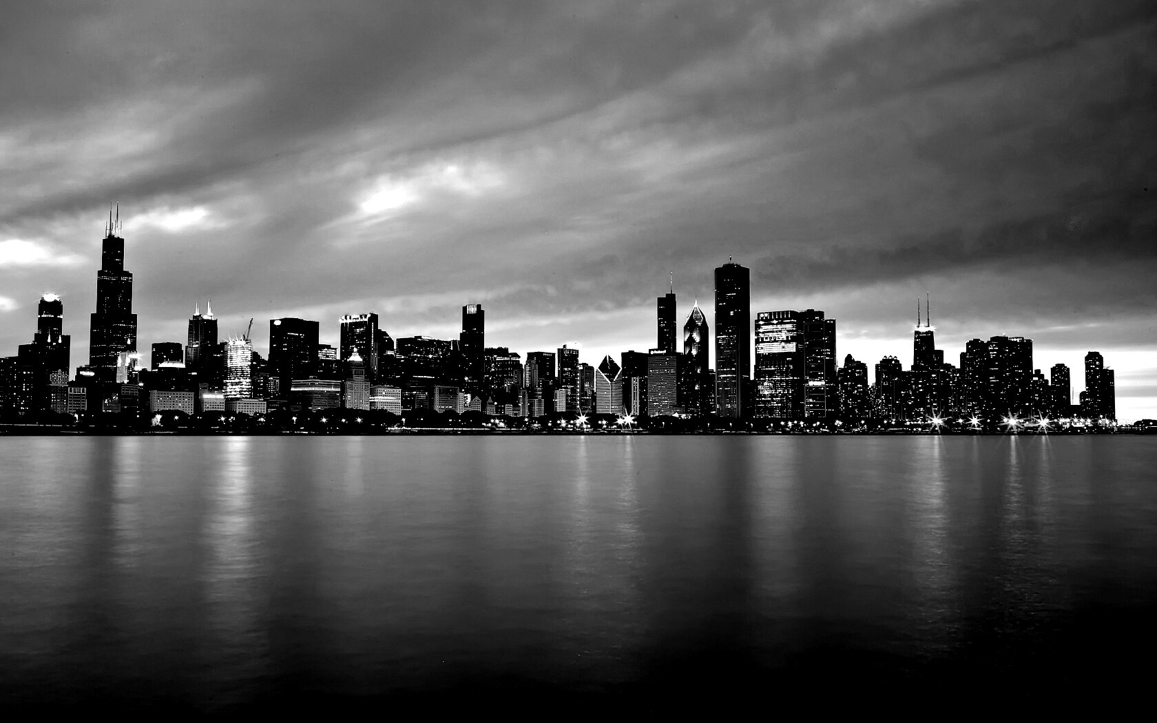 Чикаго с воды обои