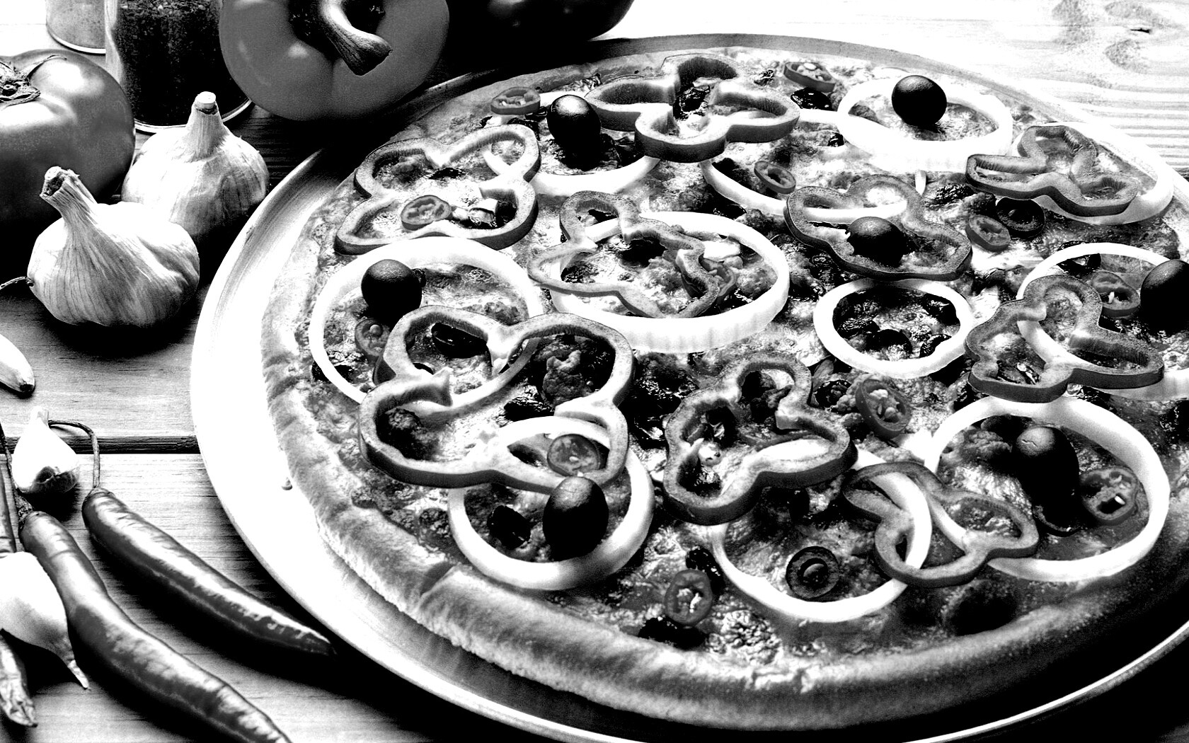 Пицца с паприкой обои