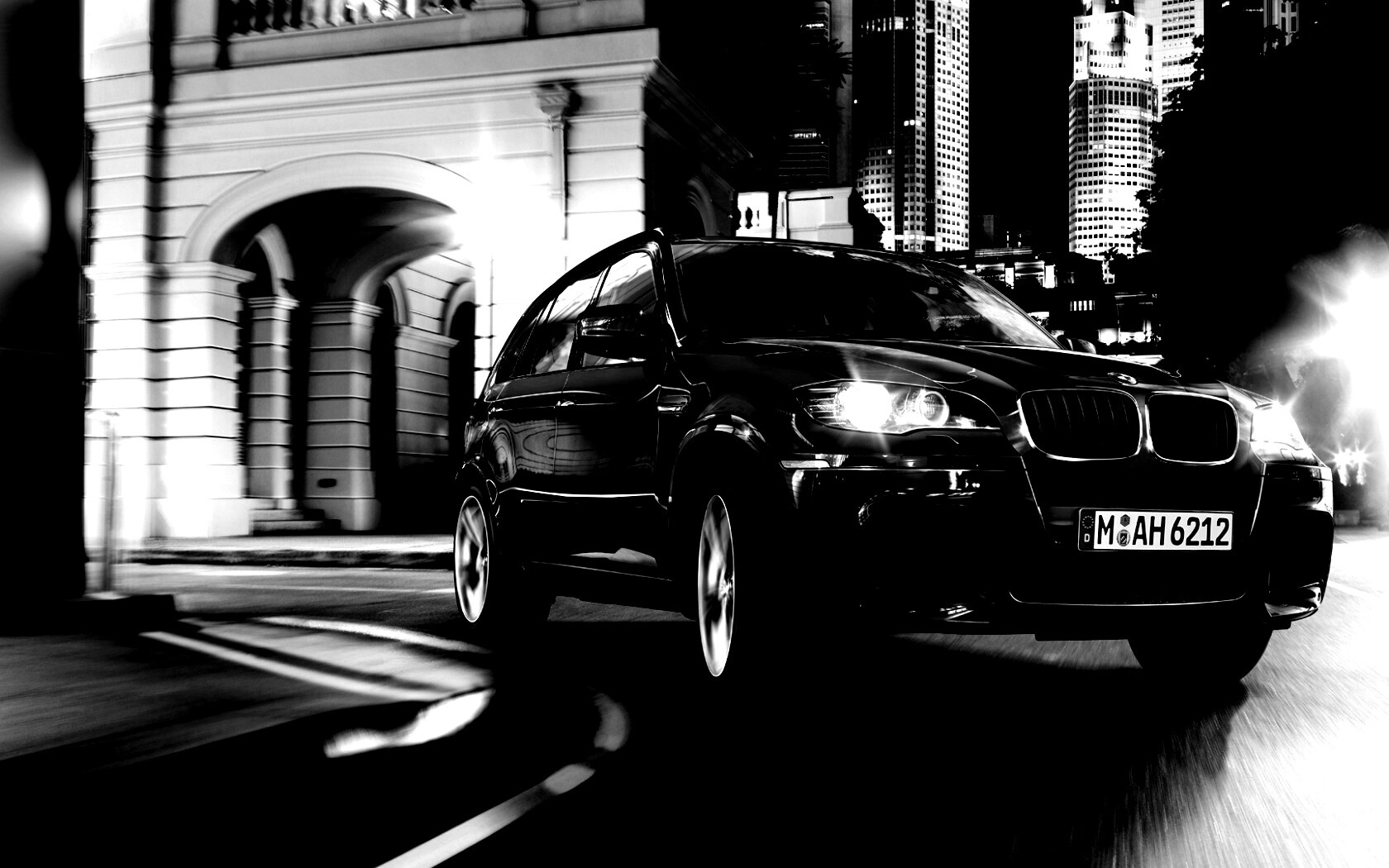 Синий кроссовер BMW обои