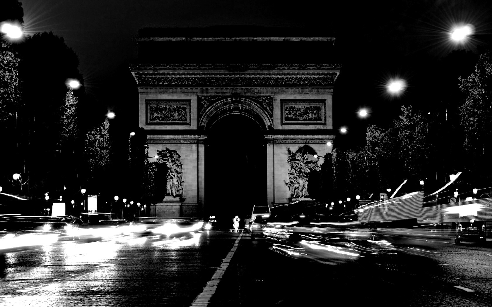 Арка на елисейских полях обои