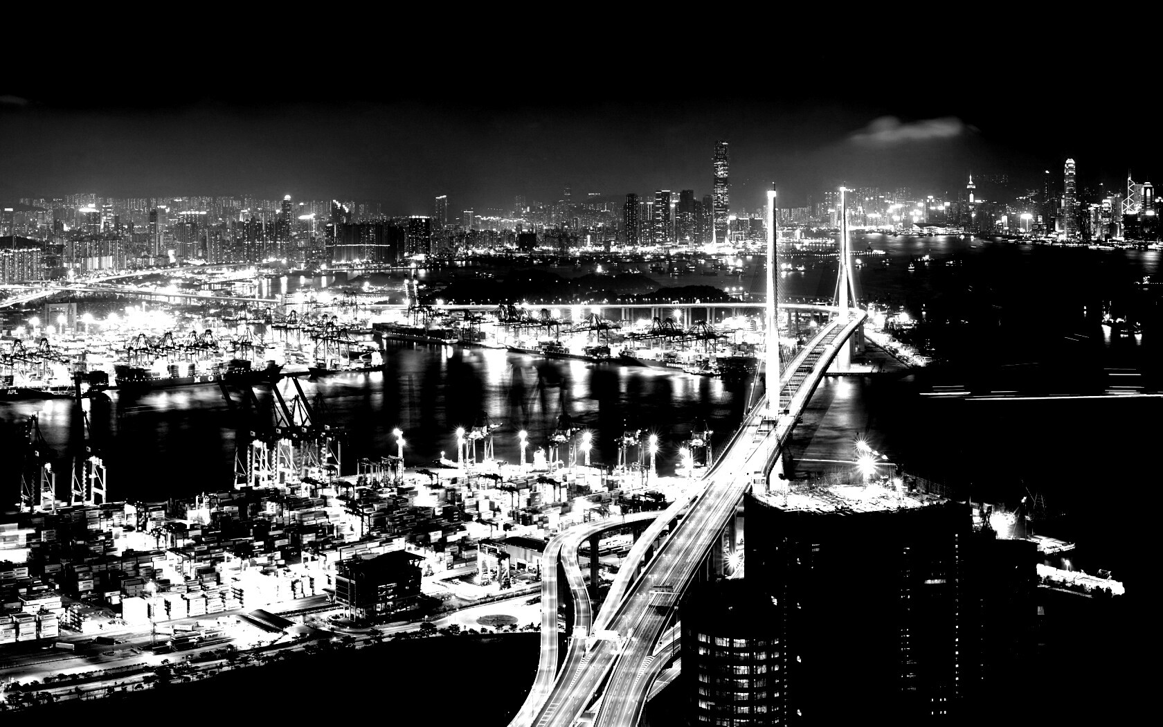 Ночная городская жизнь обои