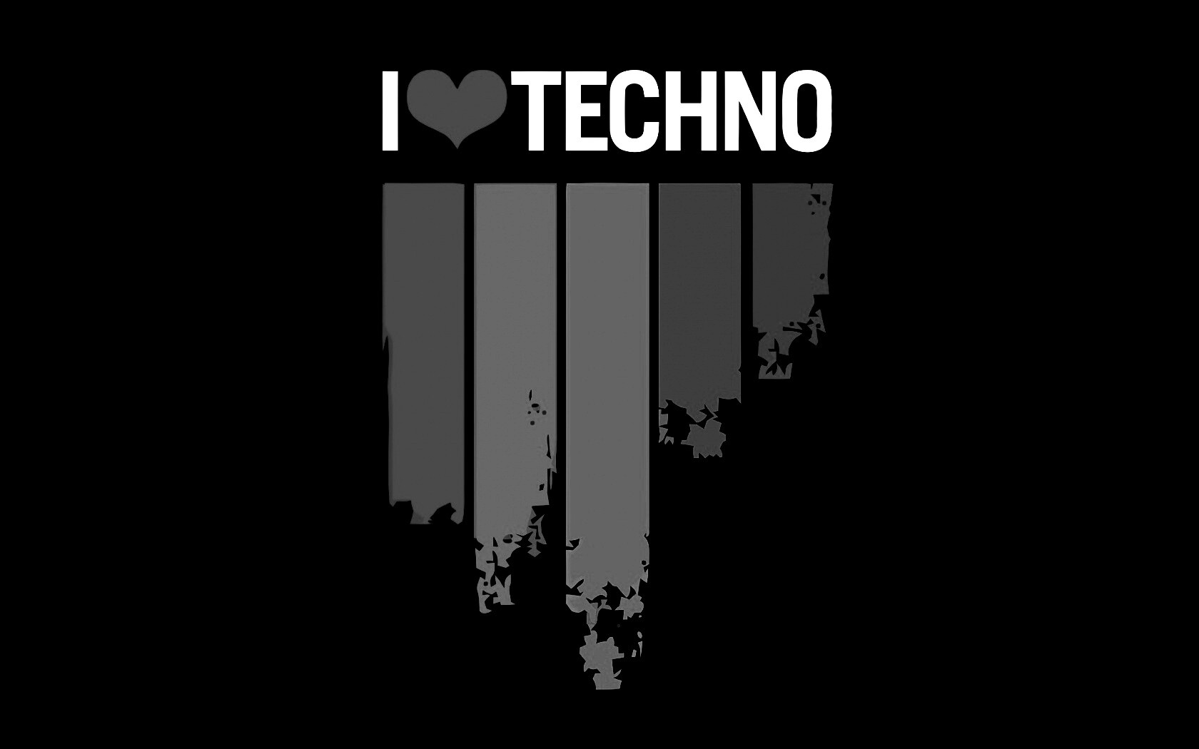 Я люблю техно обои