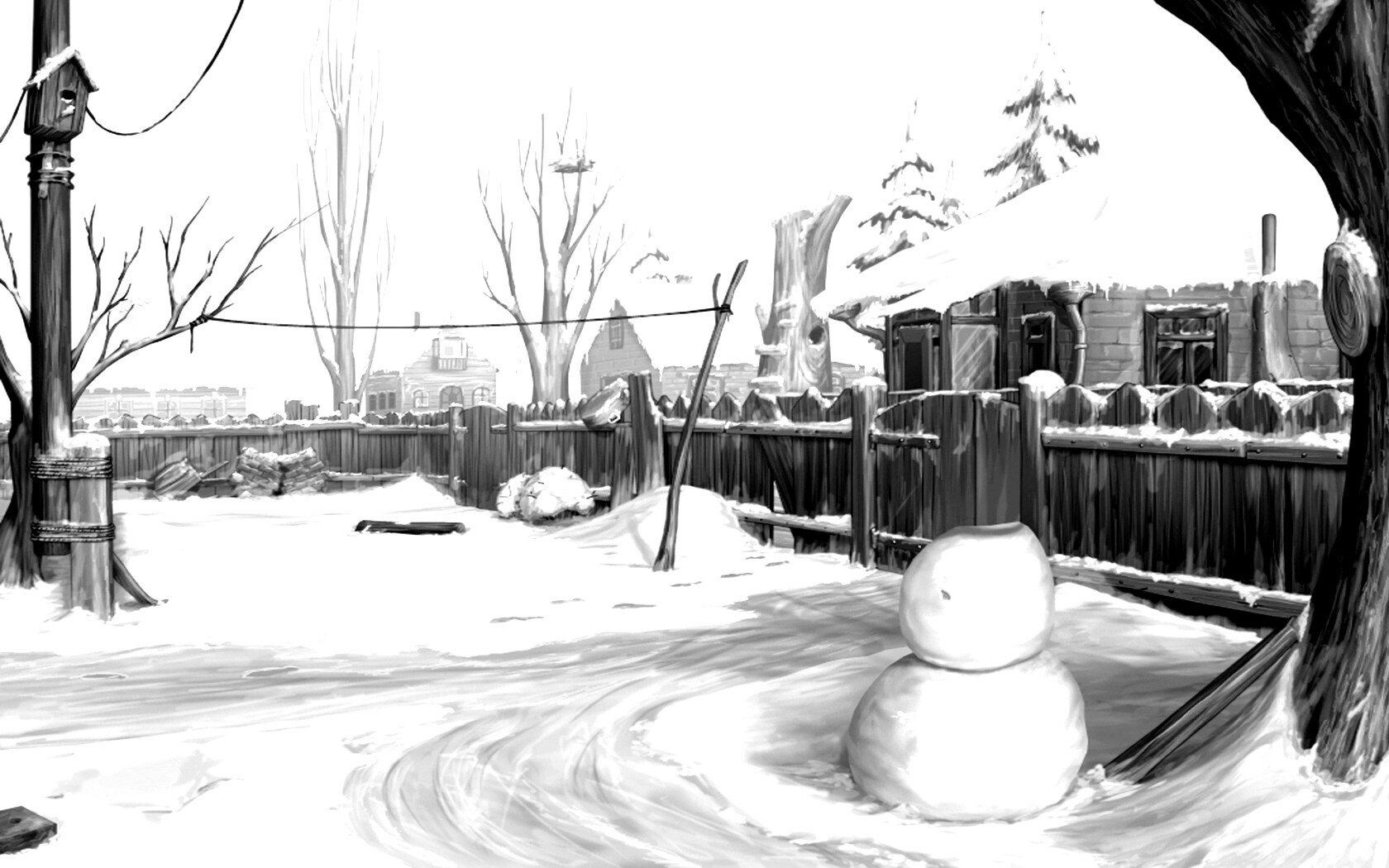 Снеговик обои