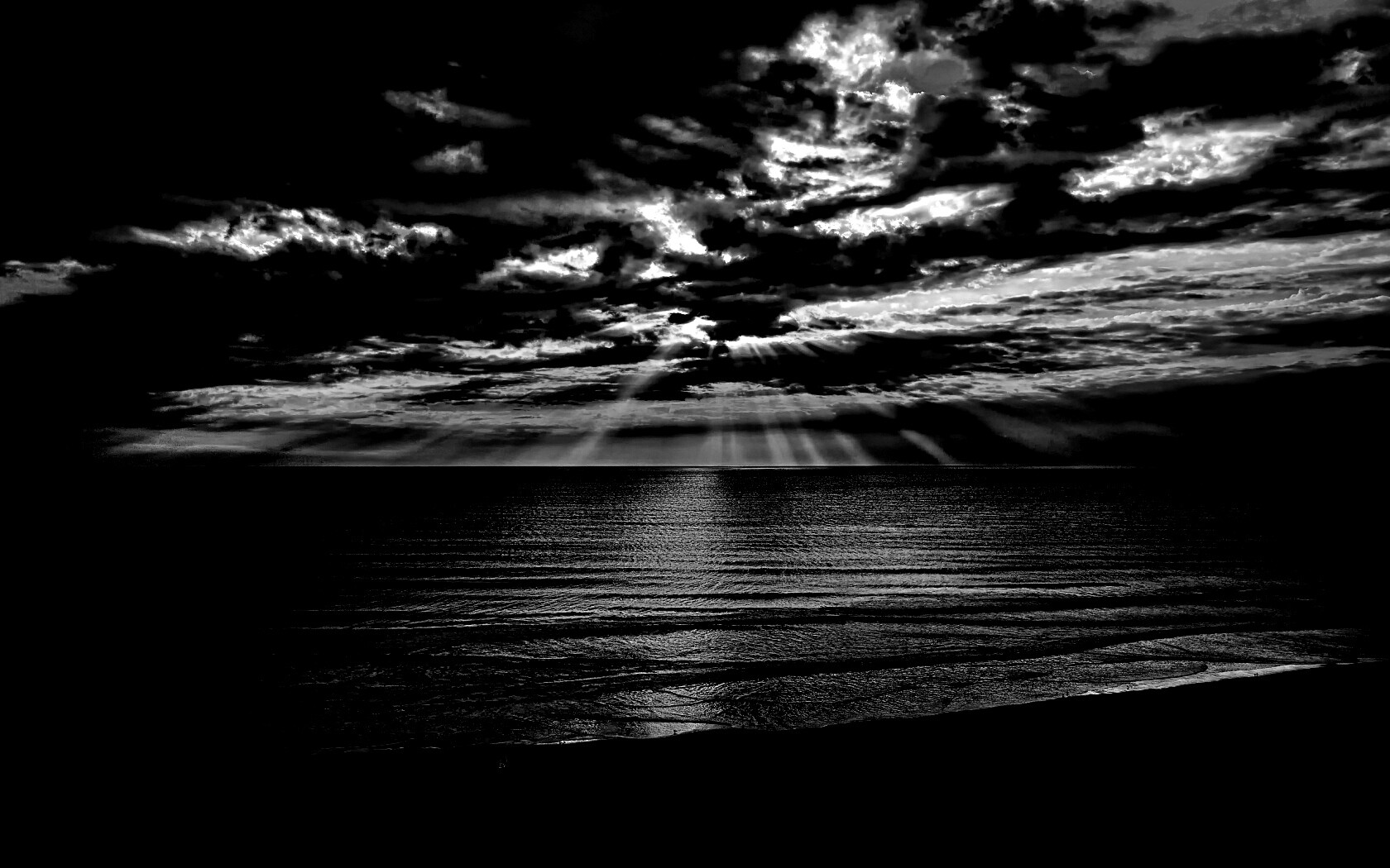 Красивый закатный берег обои