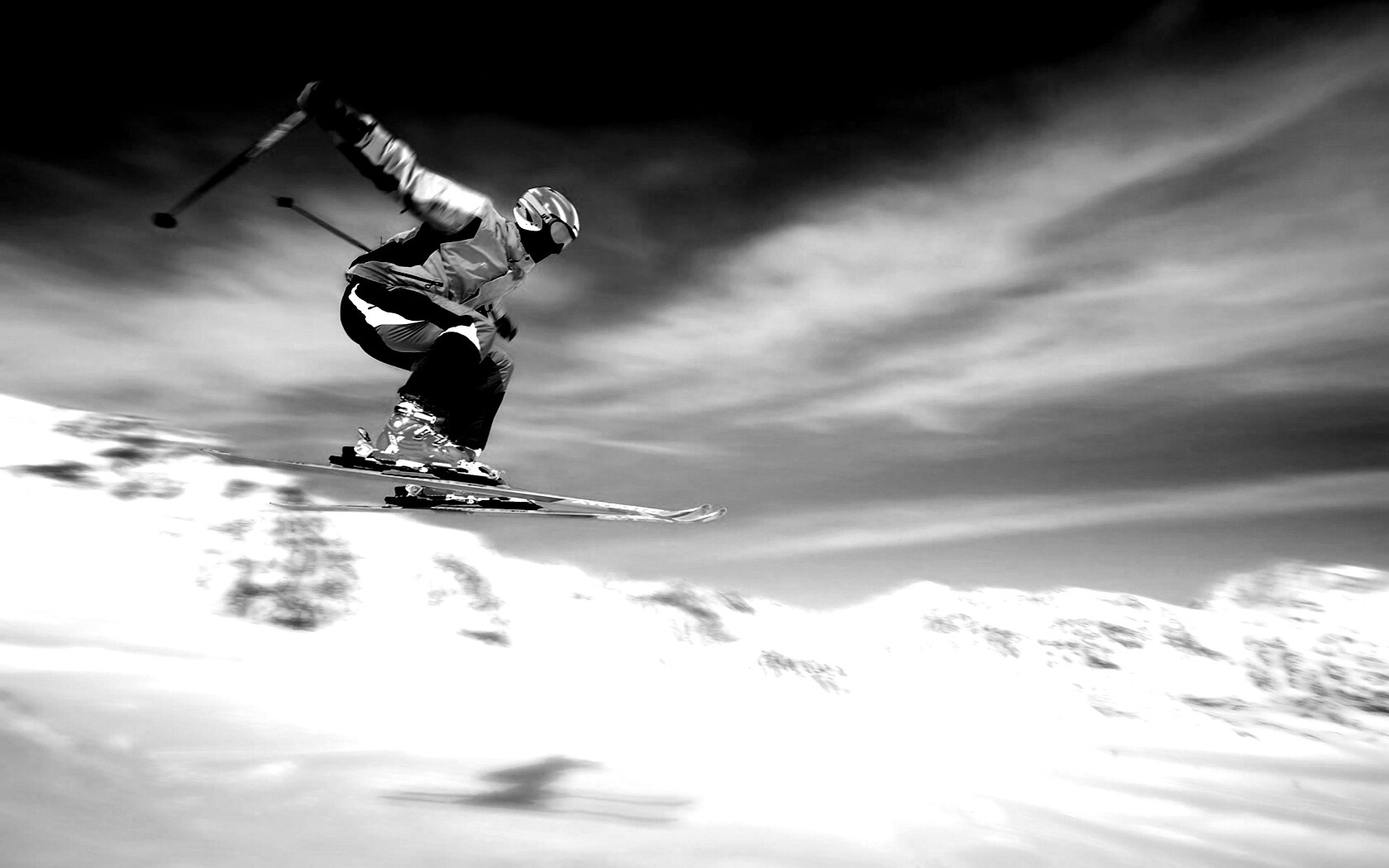 Лыжник в прыжке обои